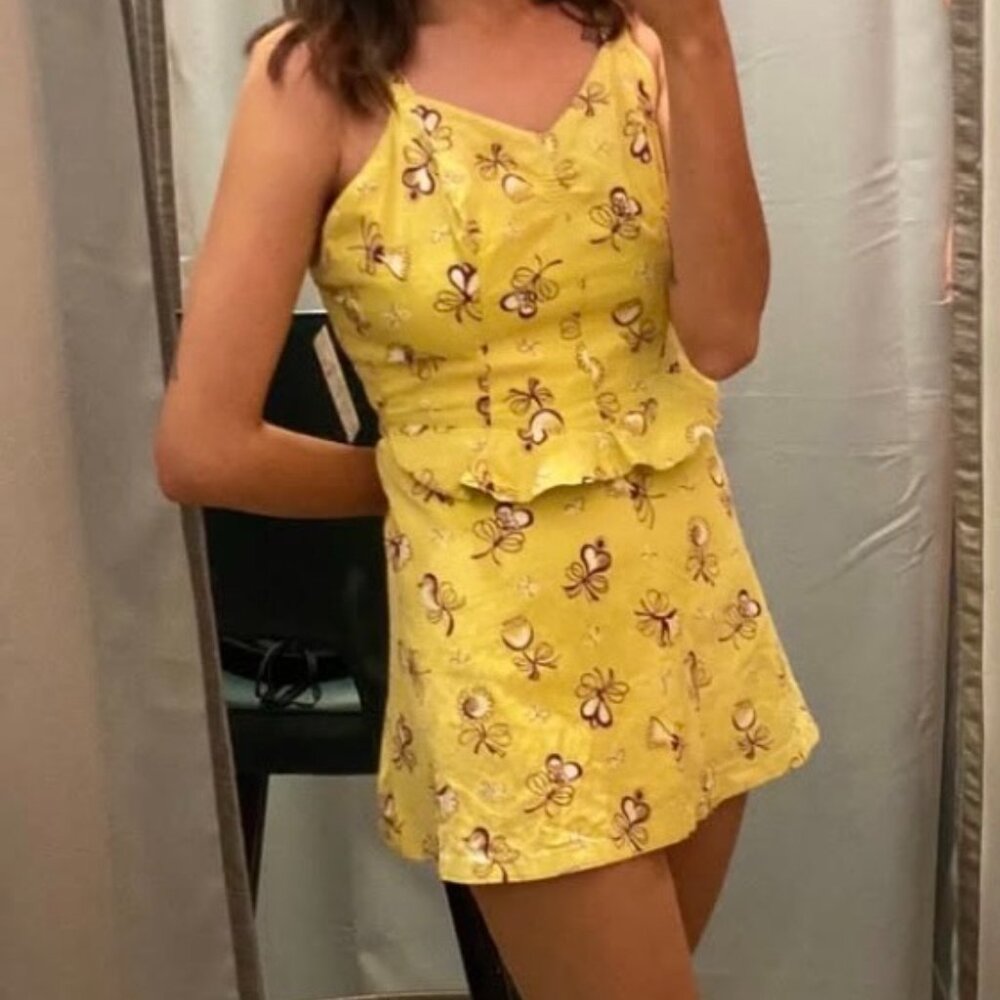 RARE 1940s Reel Poise Novel Print Swimsuit